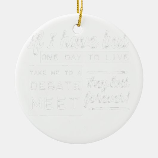 Grappige debatbijeenkomst keramisch ornament (Voorkant)