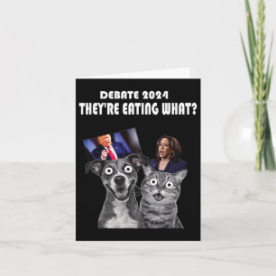 Grappige debatverkiezing 2024 Huisdieren Hond Kat  Kaart