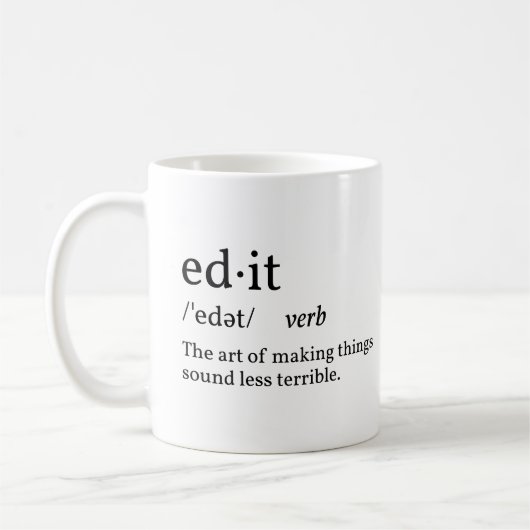 Grappige Definitie Bewerken Koffiemok (Links)
