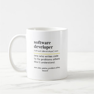 Grappige definitie cadeau voor softwareontwikkelaa koffiemok