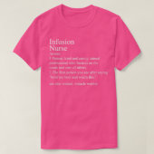 grappige definitie Infusieverpleger T-shirt (Design voorkant)