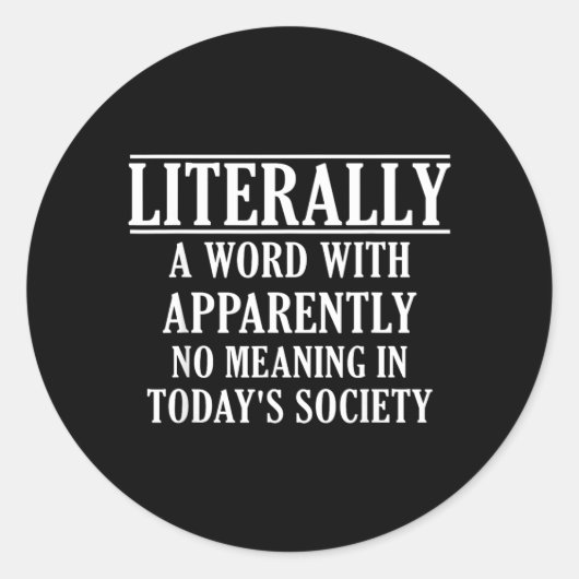 Grappige definitie sarcastische uitspraken leraar ronde sticker (Voorkant)