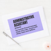 Grappige definitie van administratief assistent (3 rechthoekige sticker (Envelop)