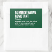 Grappige definitie van administratief assistent (5 rechthoekige sticker (Tas)