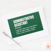 Grappige definitie van administratief assistent (5 rechthoekige sticker (Envelop)