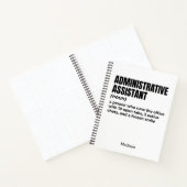 Grappige definitie van administratief assistent (B Notitieboek (Binnen)