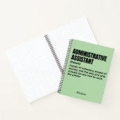 Grappige definitie van administratief assistent (B Notitieboek (Binnen)