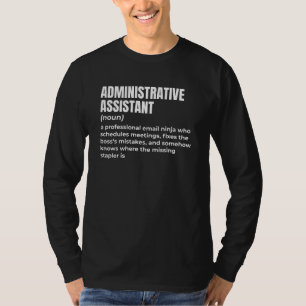 Grappige definitie van administratief assistent t-shirt