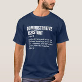 Grappige definitie van administratief assistent t-shirt (Voorkant)