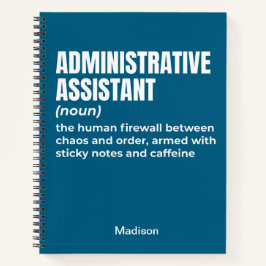 Grappige definitie van administratief assistent (W Notitieboek