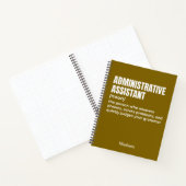 Grappige definitie van administratief assistent (W Notitieboek (Binnen)