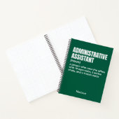 Grappige definitie van administratief assistent (W Notitieboek (Binnen)