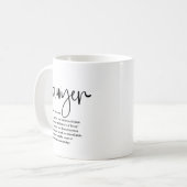 Grappige definitie van advocaat in modern script koffiemok (Voorkant links)