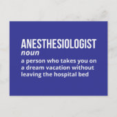 Grappige definitie van anesthesioloog briefkaart (Voorkant)