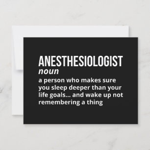 Grappige definitie van anesthesioloog briefkaart
