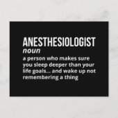 Grappige definitie van anesthesioloog briefkaart (Voorkant)