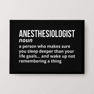 Grappige definitie van anesthesioloog button