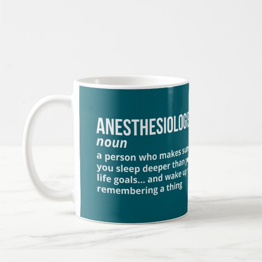 Grappige definitie van anesthesioloog koffiemok (Links)