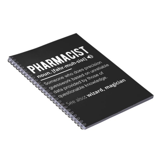 grappige definitie van apotheker sarcastisch T-shi Notitieboek (Rechterzijde)