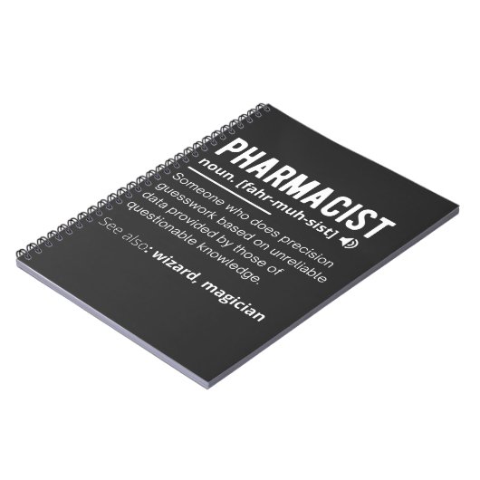 grappige definitie van apotheker sarcastisch T-shi Notitieboek (Linkerzijde)