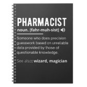 grappige definitie van apotheker sarcastisch T-shi Notitieboek (Voorkant)