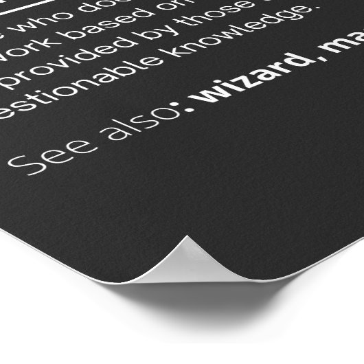 grappige definitie van apotheker sarcastisch T-Shi Poster (Hoek)