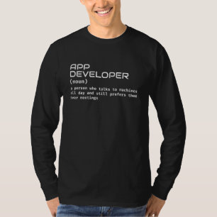 Grappige definitie van app-ontwikkelaar t-shirt