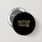 Grappige definitie van autisme - Maand van het aut Ronde Button 5,7 Cm (Voorkant /achterkant)