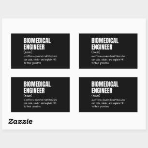 Grappige definitie van biomedisch ingenieur rechthoekige sticker