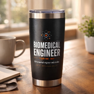 Grappige definitie van biomedisch ingenieur Zwart  Geïsoleerde Drinkbeker