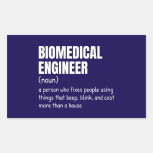 Grappige definitie van biomedische technologie rechthoekige sticker