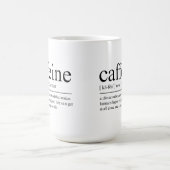 Grappige definitie van cafeïne koffiemok (Center)