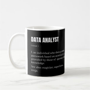 Grappige definitie van data-analist wetenschapper koffiemok
