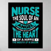 Grappige definitie van een verpleegster woord kuns poster (Voorkant)