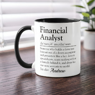 Grappige definitie van financieel analist in woord mok