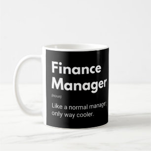 Grappige definitie van financieel manager koffiemok