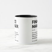 Grappige definitie van financieel manager mok (Midden)