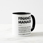 Grappige definitie van financieel manager mok (Voorkant rechts)