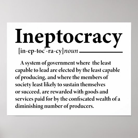 Grappige definitie van infocratie poster (Voorkant)
