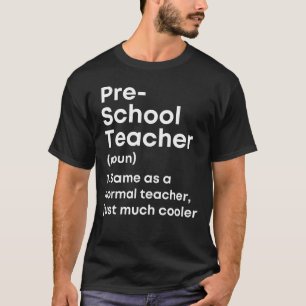 Grappige definitie van kleuter terug naar school t-shirt
