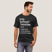 Grappige definitie van kleuter terug naar school t-shirt (Voorkant volledig)