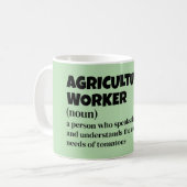 Grappige definitie van landarbeider koffiemok (Voorkant links)