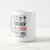 Grappige definitie van leraar — Multitasken Koffiemok (Voorkant links)
