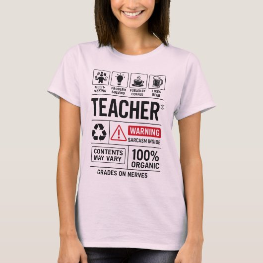 Grappige definitie van leraar — Multitasken T-shirt (Voorkant)