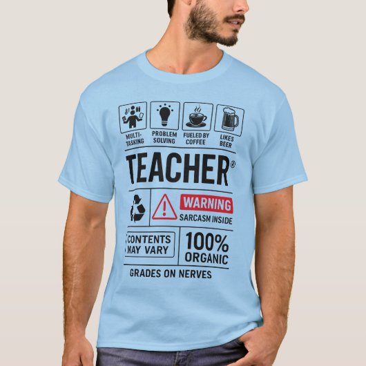 Grappige definitie van leraar — Multitasken T-shirt (Voorkant)