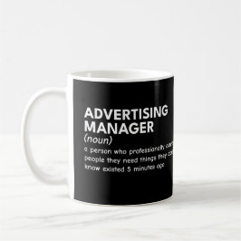 Grappige definitie van marketingmanager koffiemok