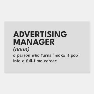 Grappige definitie van marketingmanager rechthoekige sticker