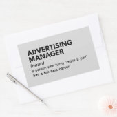 Grappige definitie van marketingmanager rechthoekige sticker (Envelop)