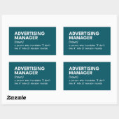 Grappige definitie van marketingmanager rechthoekige sticker (Vel)
