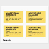 Grappige definitie van marketingmanager rechthoekige sticker (Vel)